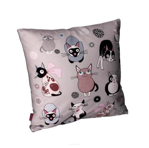 Dekorační polštář CATNIP z veluru, antialergický, do obýváku a ložnice, multicolor 40x40
