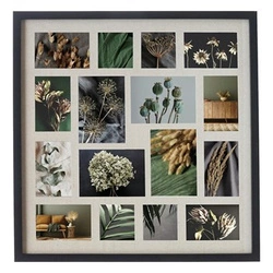 Rámeček na fotografie multirám 16 fotek Atmosphera Tony černý moderní na zeď 63x63