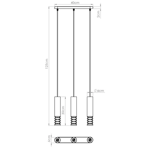 Moderní závěsné svítidlo LAMI 3L bílé kovové do obýváku a kuchyně SOLLUX LIGHTING