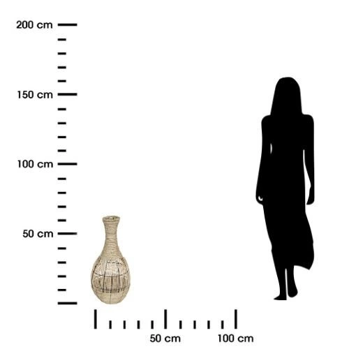 Dekorativní váza z přírodního ratanu