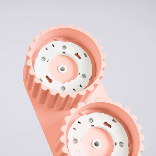 Stropní svítidlo AURA 2 růžové kulaté moderní do obýváku a kuchyně hliník GX53