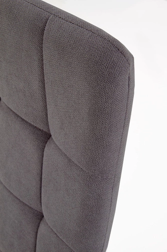 Čalouněná židle Intesi Stagy šedá moderní do jídelny a kuchyně na černých nohách