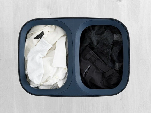 Joseph Joseph Tota moderní koš na prádlo 90 l se 2 přihrádkami do koupelny černý