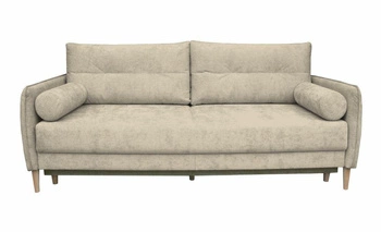 Rozkládací pohovka Lika 3místná s úložným prostorem a funkcí spaní béžová do obývacího pokoje