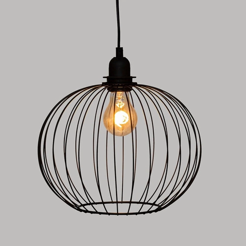 Moderní závěsné svítidlo Victa černé Atmosphera do obýváku a kuchyně kovové 28 cm