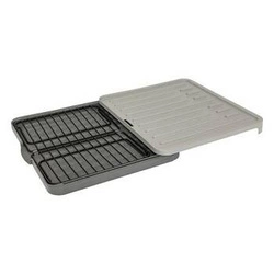 Odkapávač na nádobí šedý 5five simply smart obdélníkový s vyjímatelnou miskou 58 cm