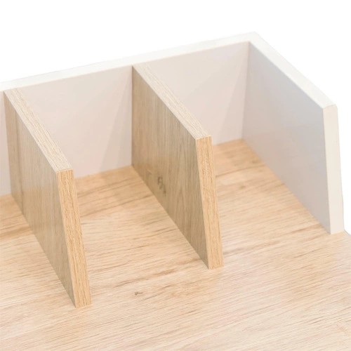 Psací stůl Brico bílý moderní s nástavcem, industriální, kompaktní Intesi 90x50 cm