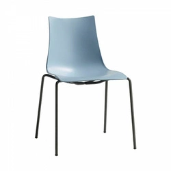 Jídelní židle Zebra modrá moderní plastová stohovatelná snadno čistitelná SCAB Design