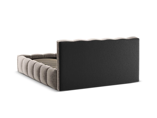 Čalouněná postel Lupine cappuccino chenille 140x200 s úložným prostorem do ložnice glamour