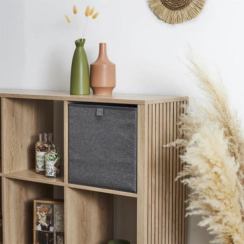 Box / Krabice do regálu 30x30cm Poli šedá