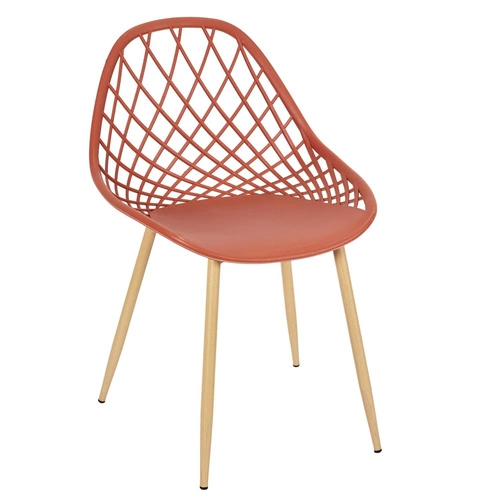 Jídelní židle Malaga Intesi moderní plastová snadno čistitelná oranžová boho