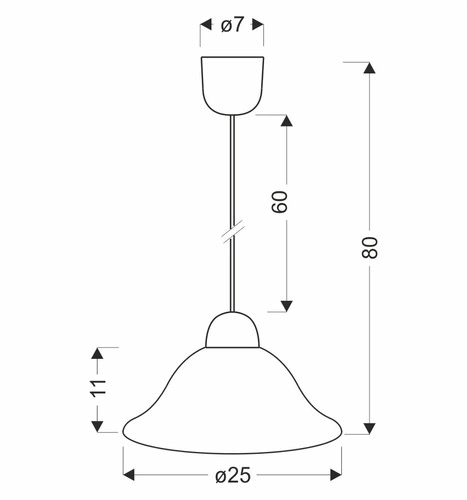 Závěsné svítidlo LENIS bílé sklo do obýváku a jídelny klasické 25 cm CANDELLUX