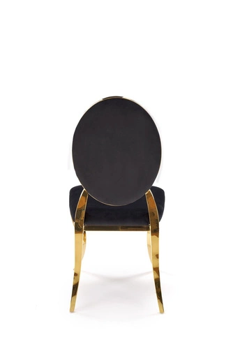 Čalouněná sametová židle Royale černo-zlatá do jídelny moderní glamour Intesi