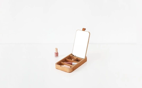Bambusový organizér na šperky s zrcátkem 5five simply smart na toaletní stolek boho
