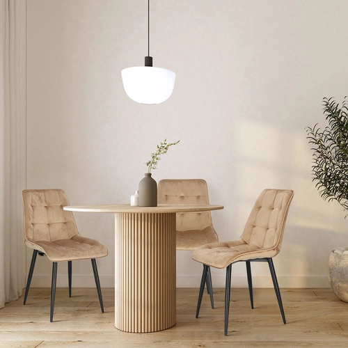 Jídelní židle Plaid Intesi čalouněná sametem šedá prošívaná glamour černé nohy