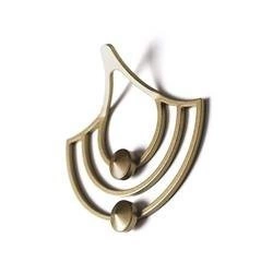 Kovový nástěnný věšák zlatý Husk XS moderní do předsíně a šatny POLYHEDRA