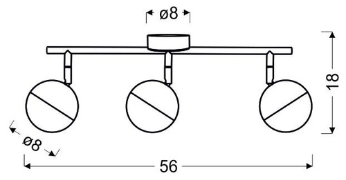 Moderní stropní LED svítidlo Party chrom 3bodové s nastavitelnými rameny do obýváku a kuchyně