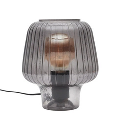 Stolní lampa Lasima kouřové sklo do obýváku a ložnice moderní glamour Intesi