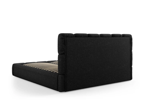 Čalouněná postel Bellis 160x200 černá s úložným prostorem moderní glamour
