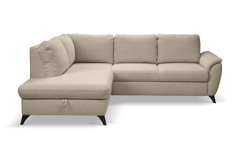 Rohová rozkládací pohovka levá béžová Nevada do obýváku s úložným prostorem moderní Intesi