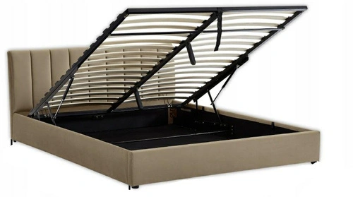 Čalouněná postel Lexington 160x200 béžová s úložným prostorem do ložnice