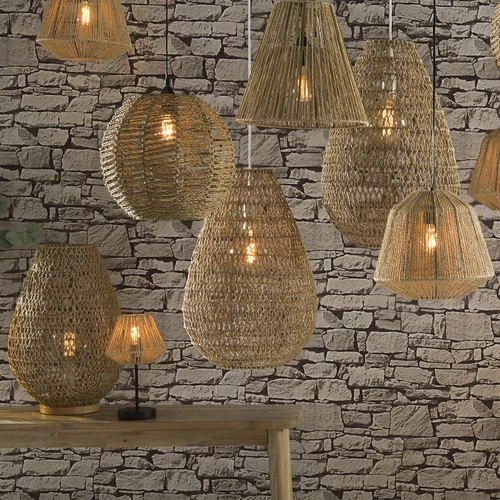 Závěsné svítidlo Etel papírové boho do obýváku a jídelny přírodní Atmosphera 55 cm