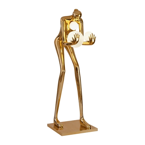 Stojací lampa WOMAN-2 GOLD zlatá moderní glamour do obýváku Step into Design 190 cm
