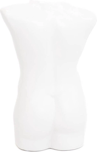 Keramická váza bílý mužský torzo HV decor moderní dekorace do obýváku 24 cm