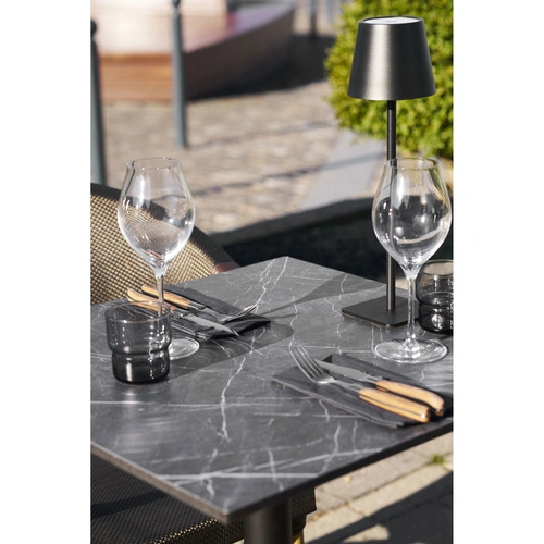 House Nordic bistro stůl šedý mramor 60x60 na jedné noze do jídelny