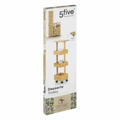 Bambusový vozík se 3 policemi