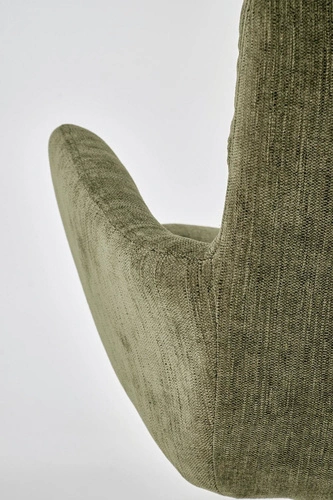 Otočná čalouněná židle Ophelia Intesi olivová do jídelny a obýváku moderní s područkami