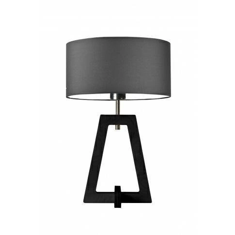 Noční lampička Clio moderní glamour s grafitovým stínidlem a ebenovým podstavcem do ložnice