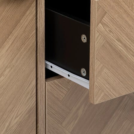 Moderní komoda Chevrons se zásuvkami a policemi 160 cm loftová do obýváku Atmosphera