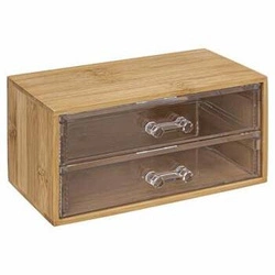 5five simply smart bambusový organizér na šperky do zásuvky se 2 průhlednými šuplíky