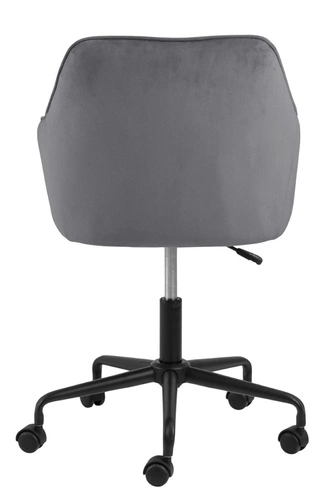 Ergonomická kancelářská židle Brooke Actona světle šedá sametová otočná s područkami k psacímu stolu