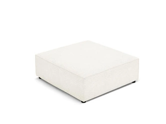 Béžový sametový obdélníkový taburet Jodie do obýváku moderní modulární 102x80 cm