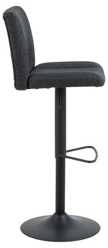 Barová židle Sylvia moderní čalouněná s opěrkou otočná výškově nastavitelná tmavě šedá do kuchyně Actona