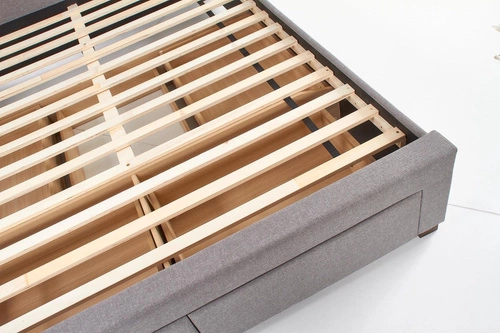 Čalouněná postel Diana 160x200 do ložnice se zásuvkami a úložným prostorem šedá moderní