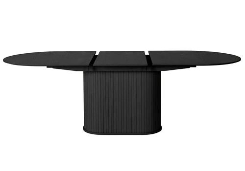 Rozkládací jídelní stůl Lano oválný černý dub 95x180-230 cm moderní