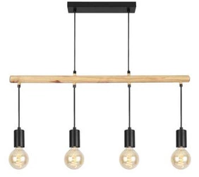 Izzy 4x60W E27 černá závěsná lampa