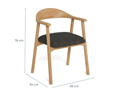 Actona Addi jídelní židle skandinávská šedá s područkami