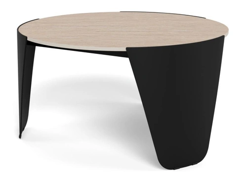 Konferenční stolek Altea kulatý travertin 80 cm moderní do obýváku