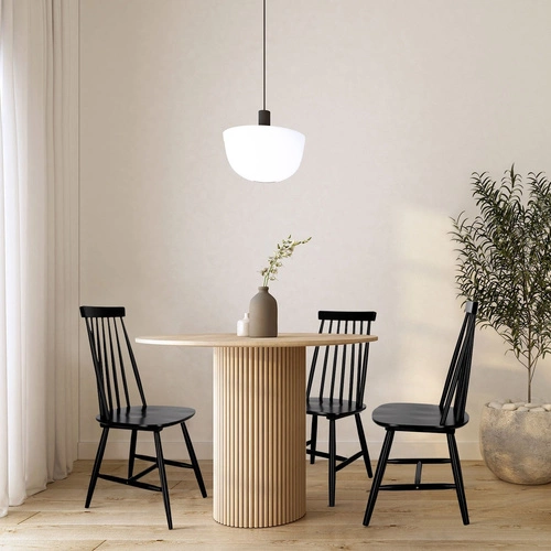 Dřevěná jídelní židle Wopy černá retro patičák Intesi vintage styl