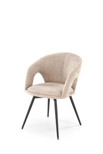 Otočná čalouněná židle Meibel béžová Intesi do kanceláře a jídelny moderní s područkami