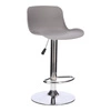 Barová židle s opěrkou Inge šedá výškově nastavitelná otočná moderní do kuchyně a k ostrůvku Intesi