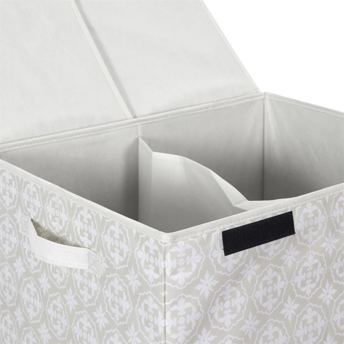 Dvojitý koš na prádlo 50x41x57 šedá látka