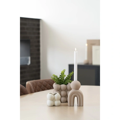 Keramický dekorativní svícen House Nordic hnědý 17 cm