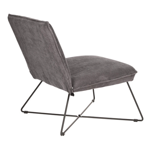 Šedé křeslo Moana z manšestru do obýváku moderní skandinávský snadno čistitelný