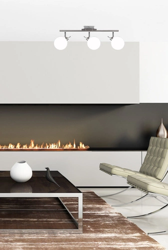 Stropní svítidlo Ghost moderní skleněné 3bodové do obýváku kuchyně jídelny 62 cm