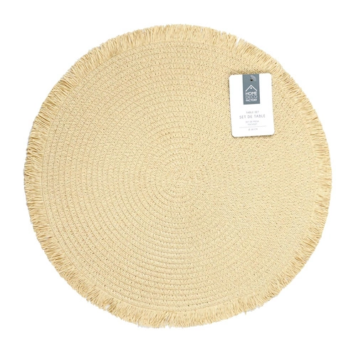 Intesi kulatá prostírka na stůl 38 cm přírodní boho do kuchyně